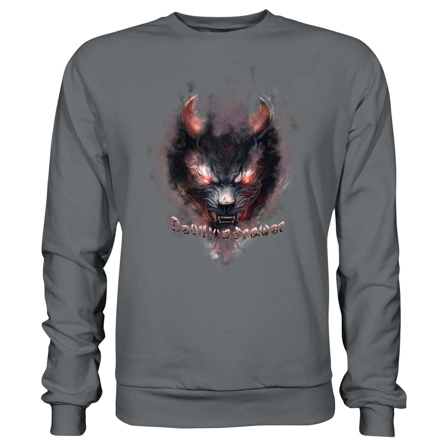 Deviliusdrawer Red Smoked Cat - Basic Sweatshirt