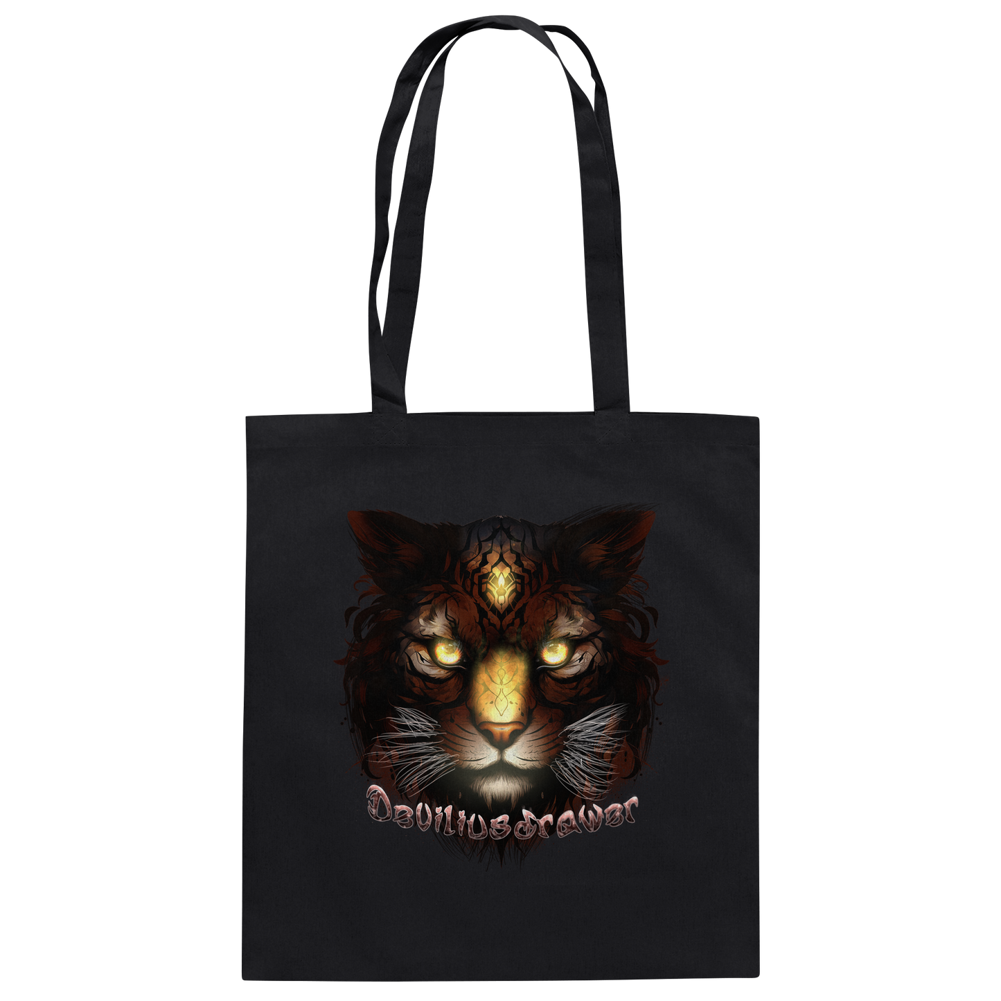 Deviliusdrawer Gold Tigercat - Baumwolltasche