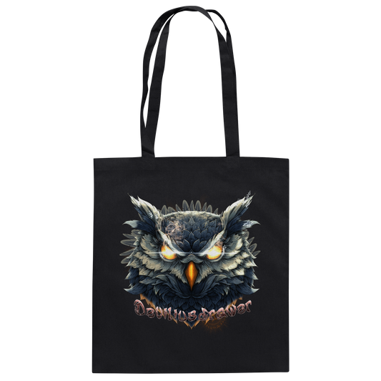 Deviliusdrawer Dark Fire Owl - Baumwolltasche