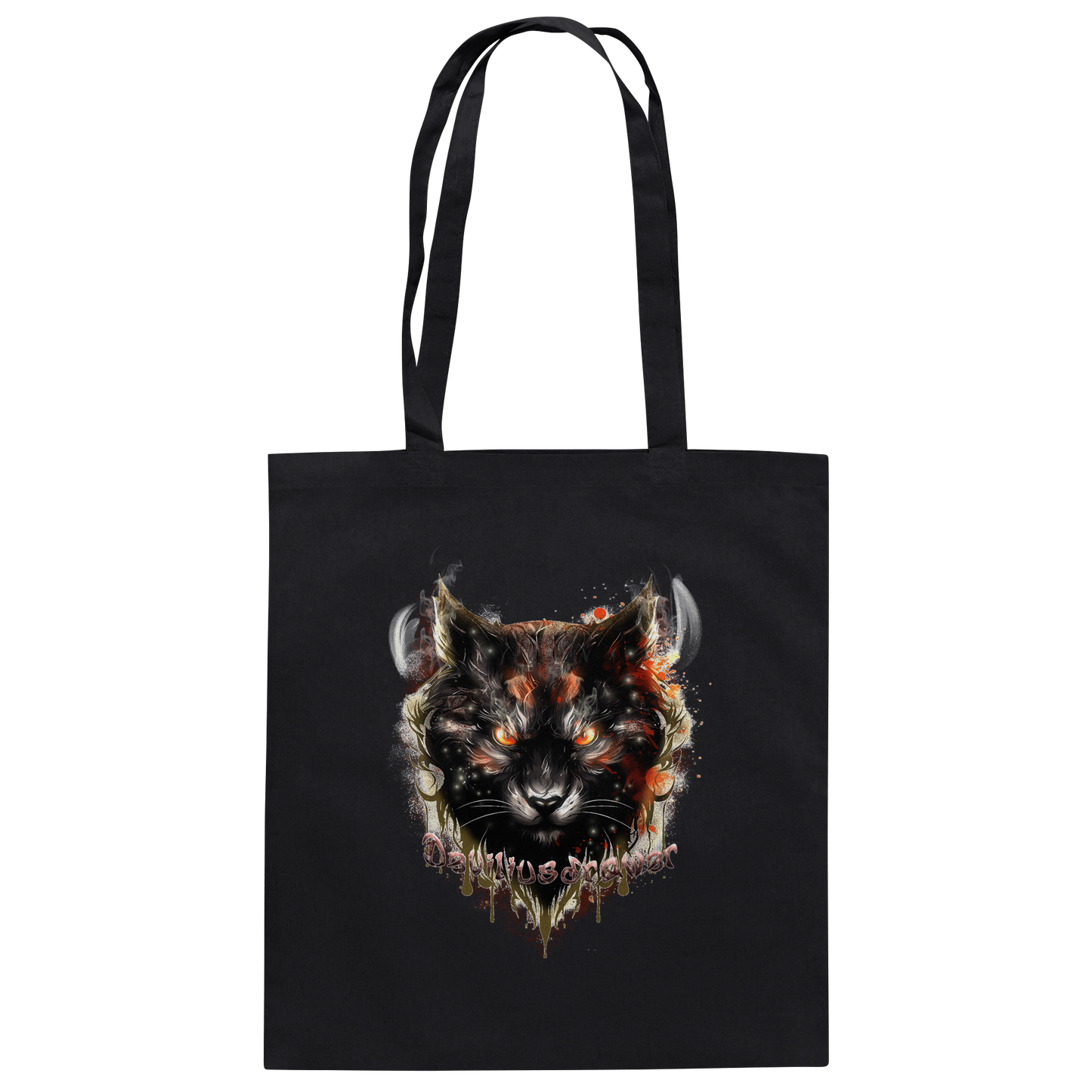 Deviliusdrawer Red Devil Cat - Baumwolltasche