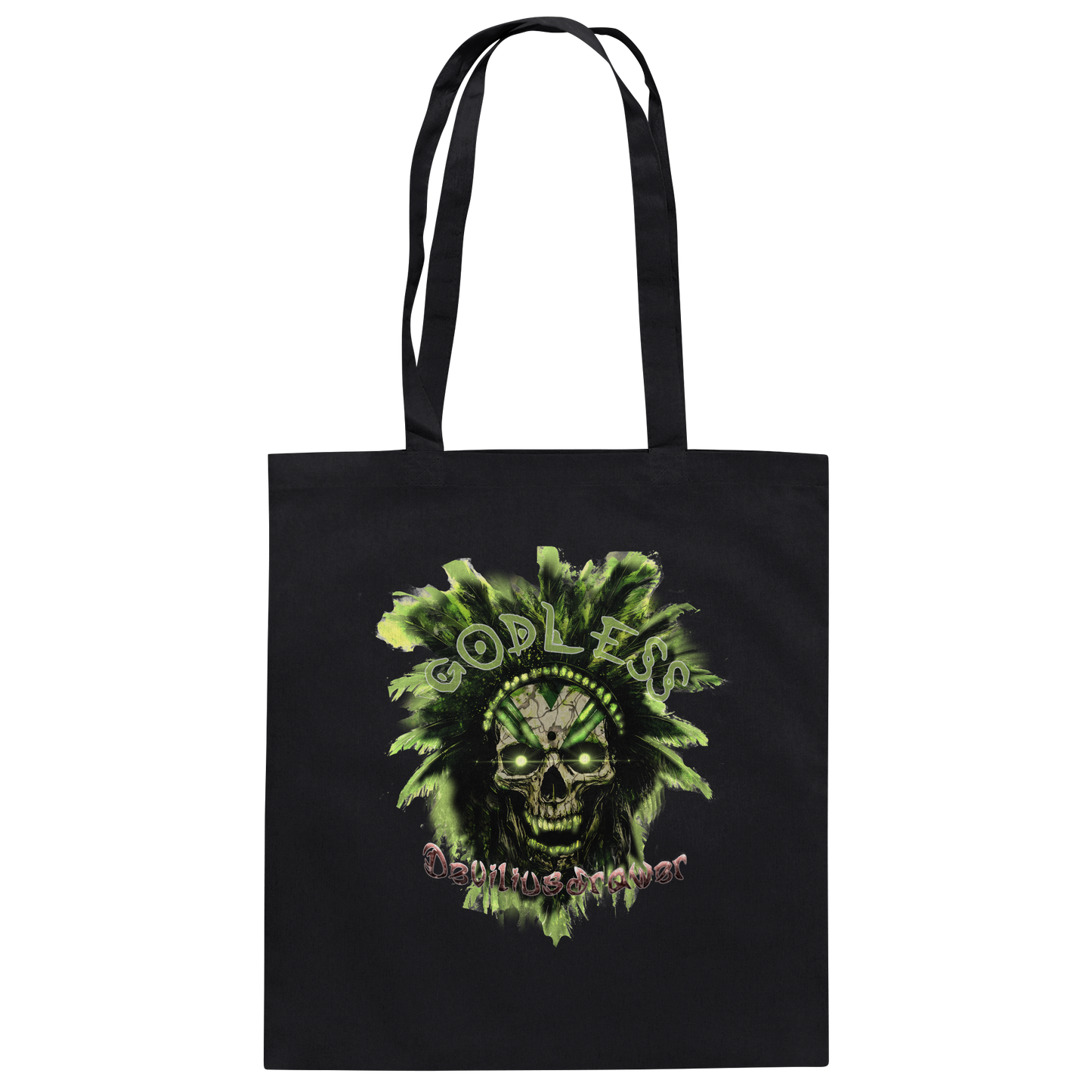 Deviliusdrawer Godless Skull - Baumwolltasche
