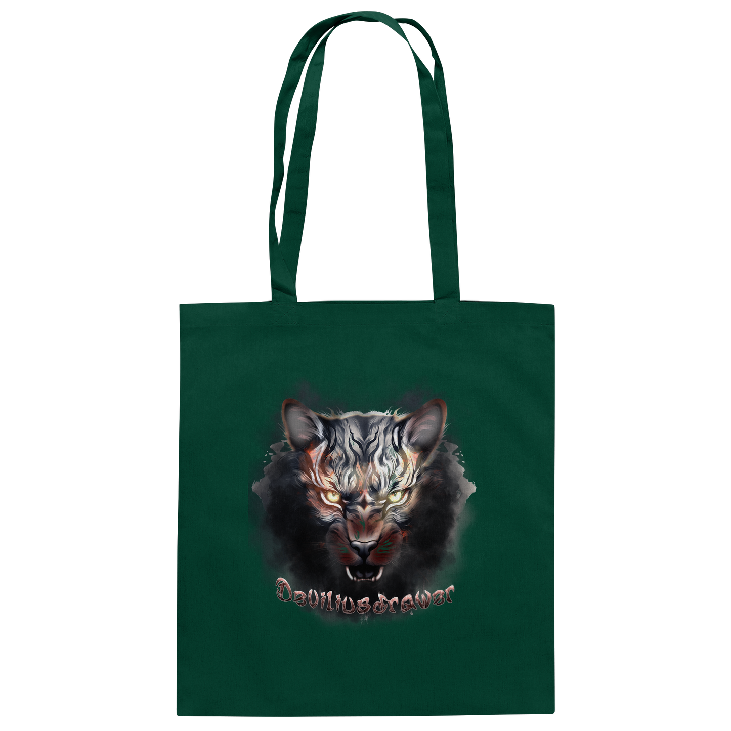 Deviliusdrawer Smoke Tiger - Baumwolltasche