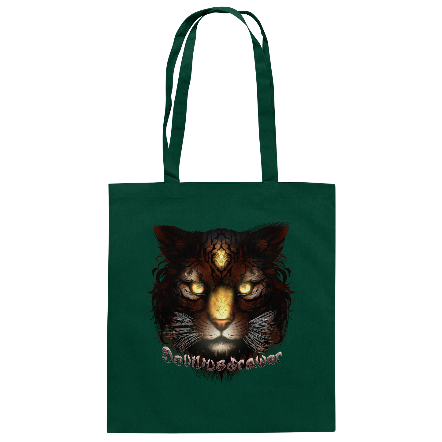 Deviliusdrawer Gold Tigercat - Baumwolltasche
