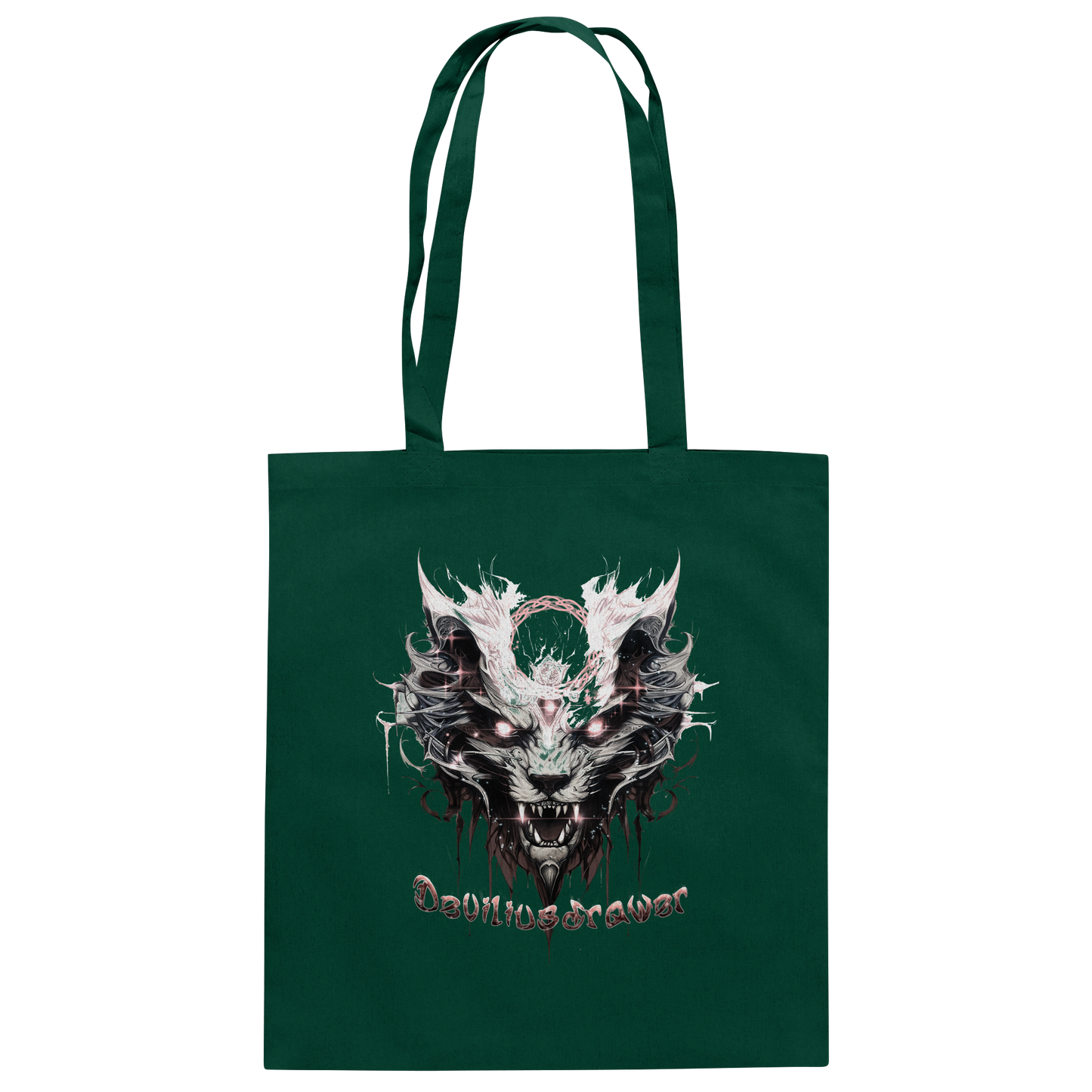 Deviliusdrawer Demonic Glow Cat - Baumwolltasche