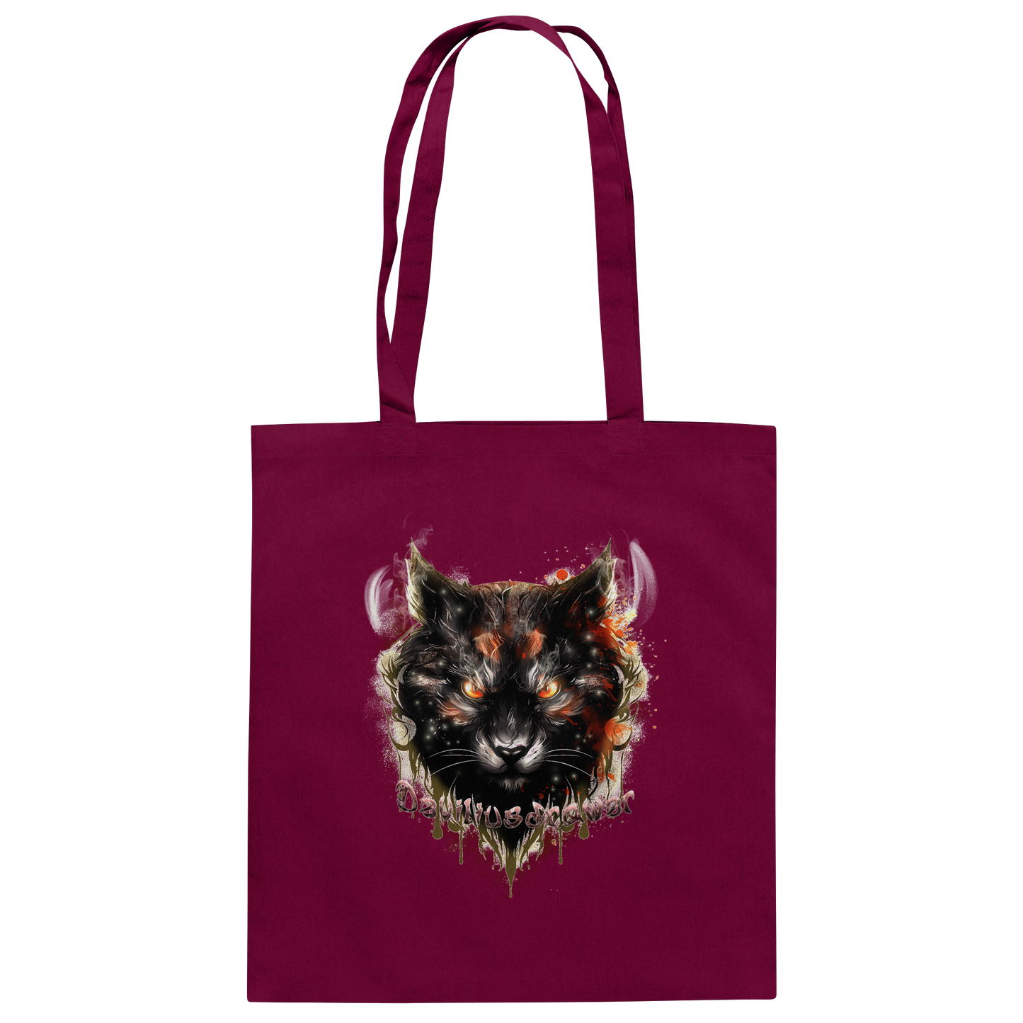 Deviliusdrawer Red Devil Cat - Baumwolltasche