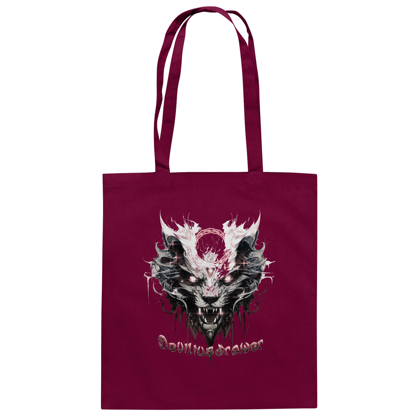 Deviliusdrawer Demonic Glow Cat - Baumwolltasche