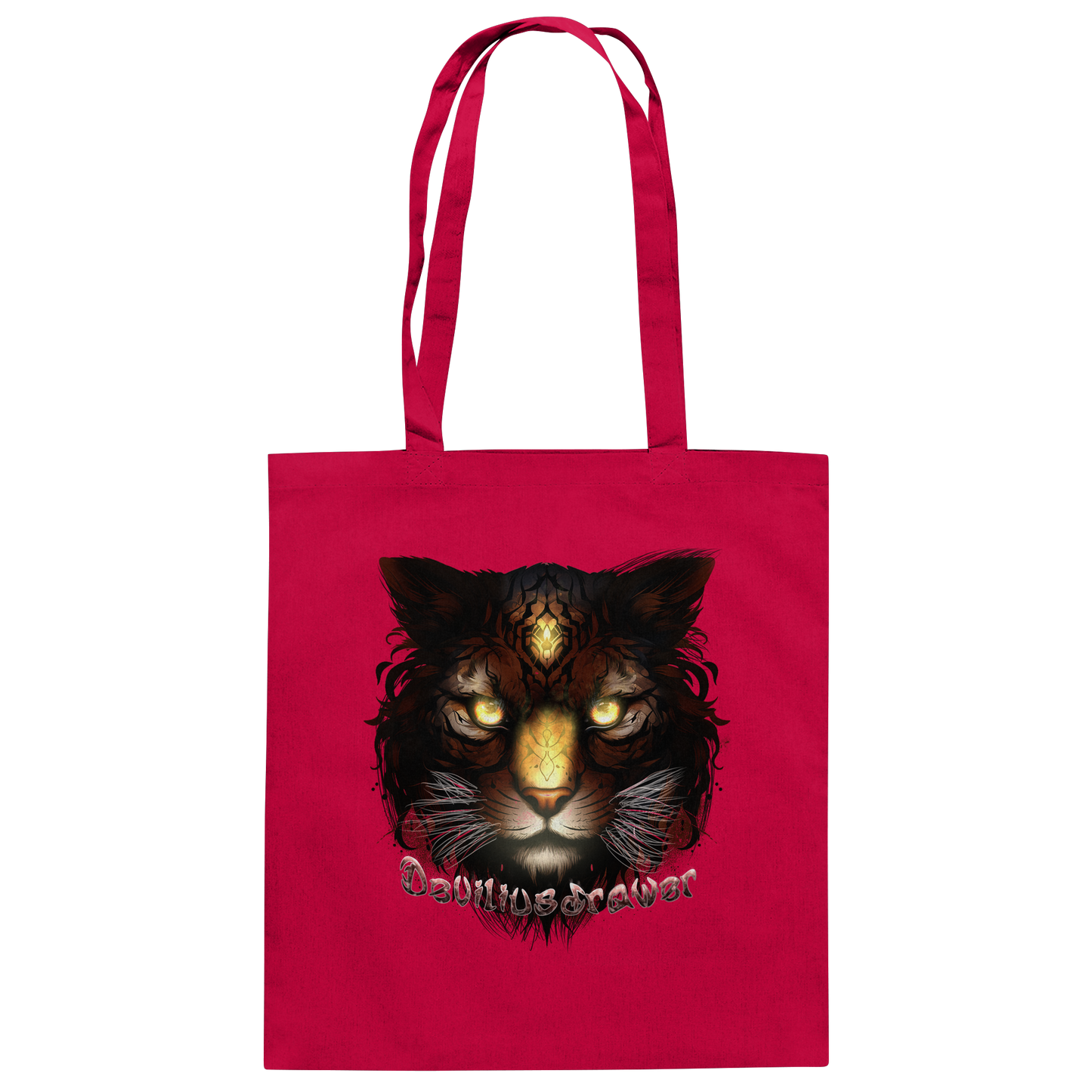 Deviliusdrawer Gold Tigercat - Baumwolltasche