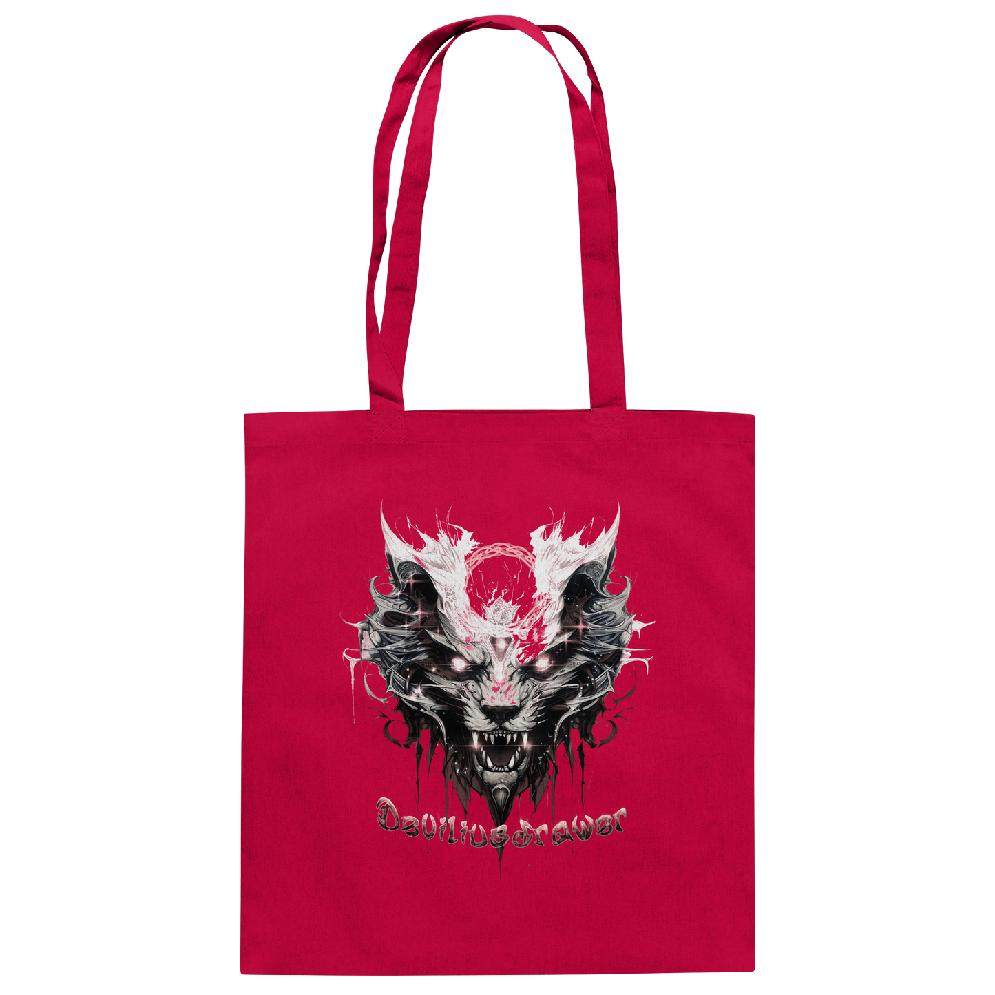 Deviliusdrawer Demonic Glow Cat - Baumwolltasche