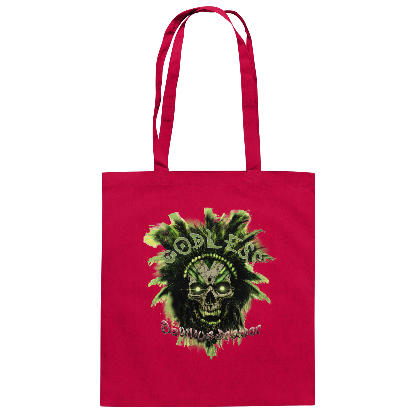 Deviliusdrawer Godless Skull - Baumwolltasche