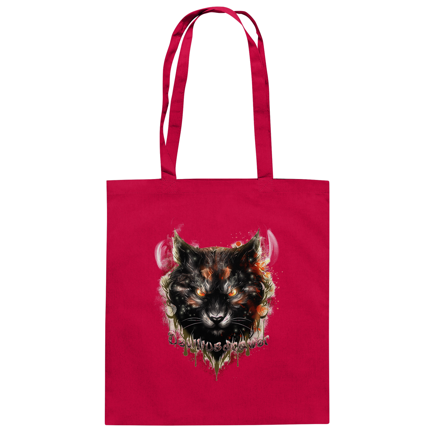 Deviliusdrawer Red Devil Cat - Baumwolltasche