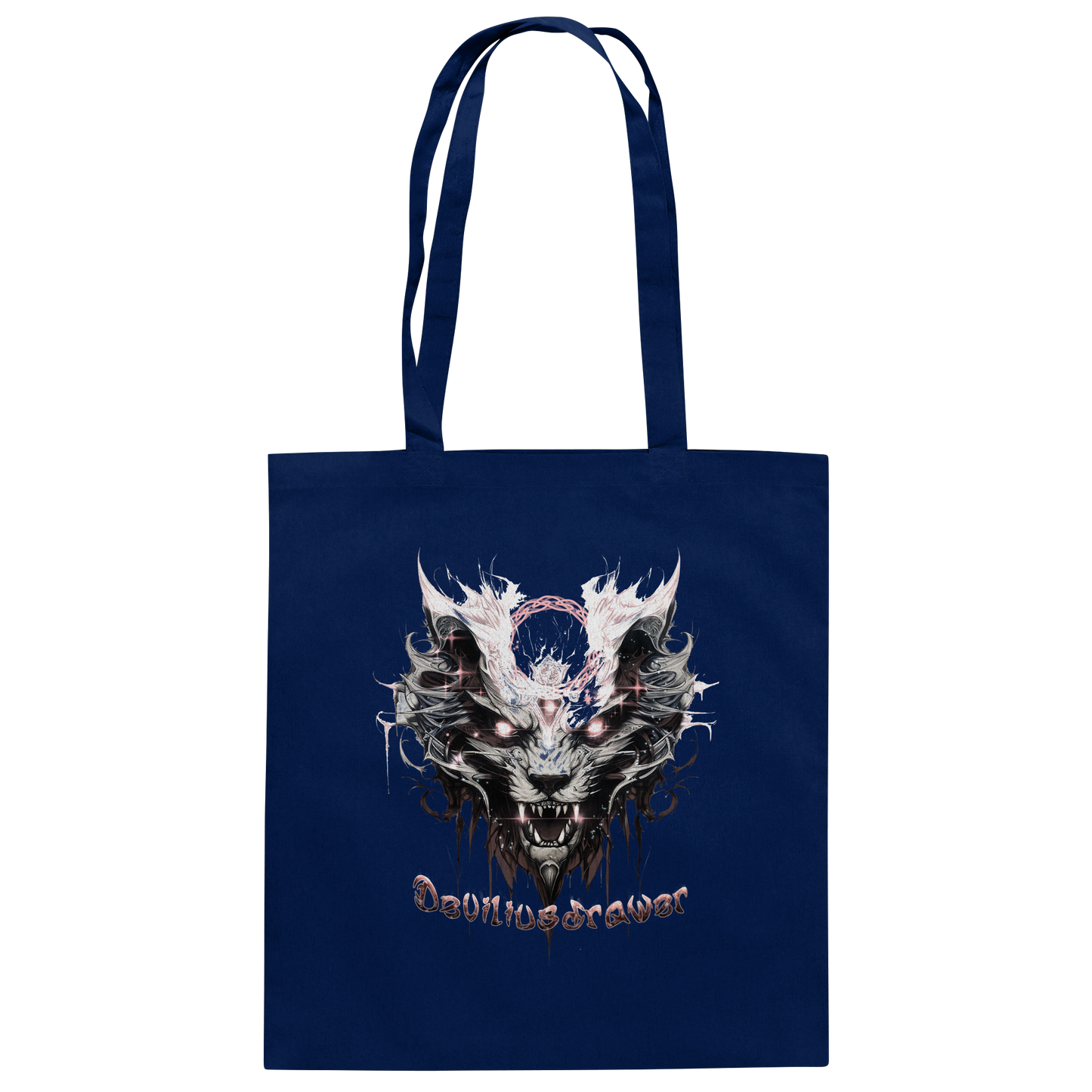 Deviliusdrawer Demonic Glow Cat - Baumwolltasche