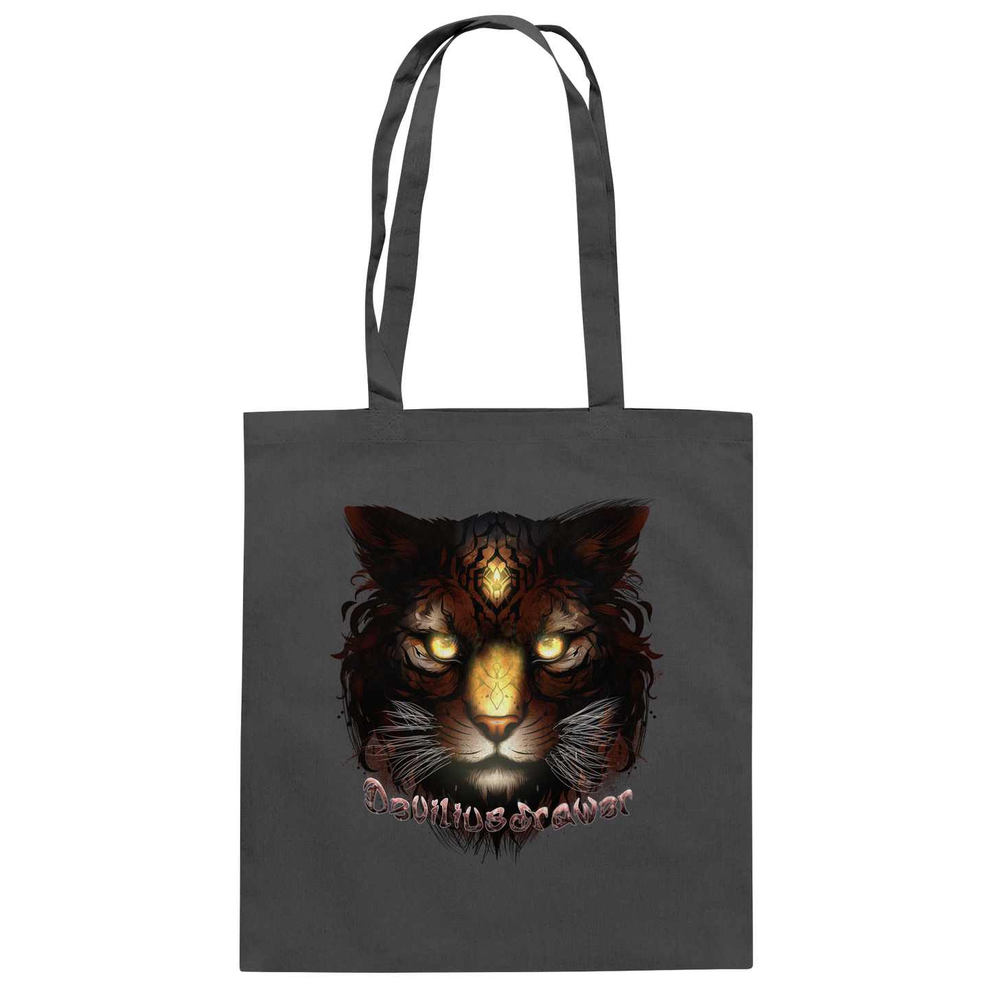 Deviliusdrawer Gold Tigercat - Baumwolltasche