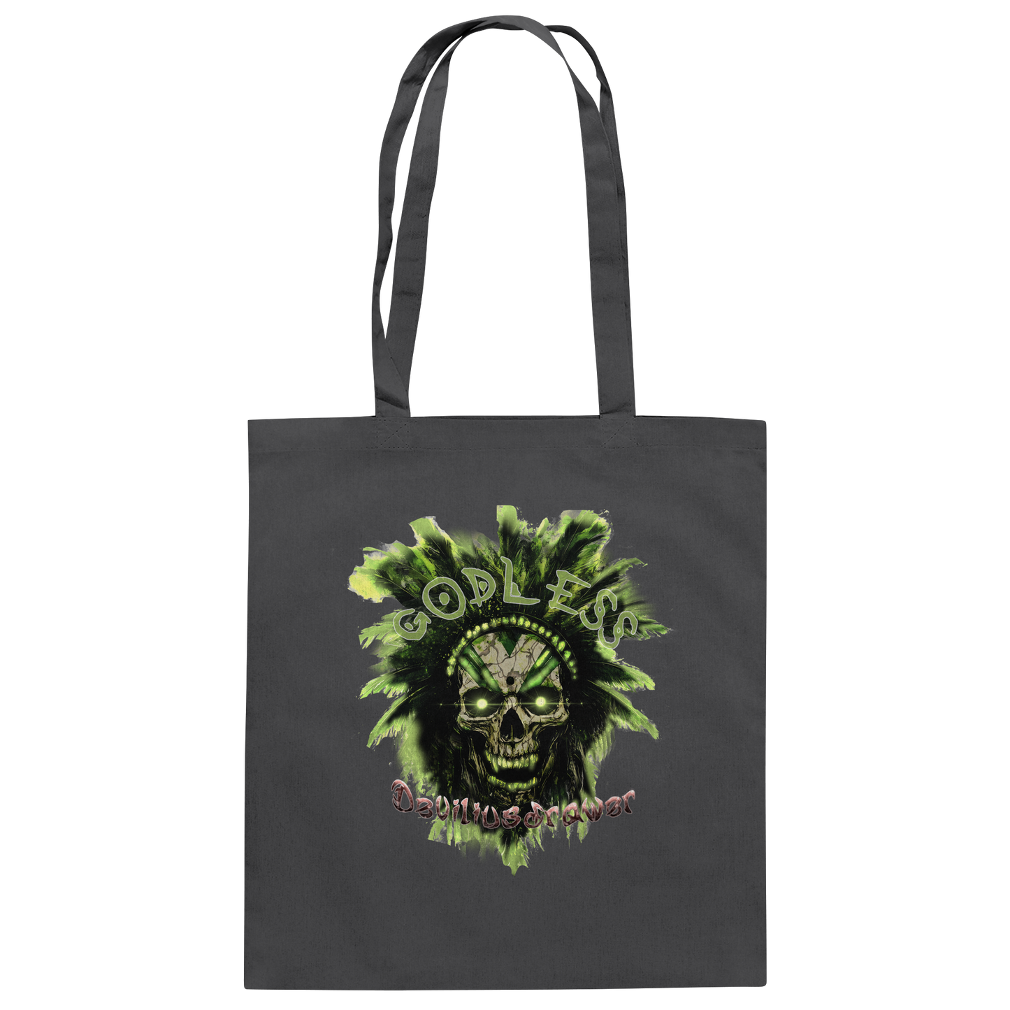 Deviliusdrawer Godless Skull - Baumwolltasche