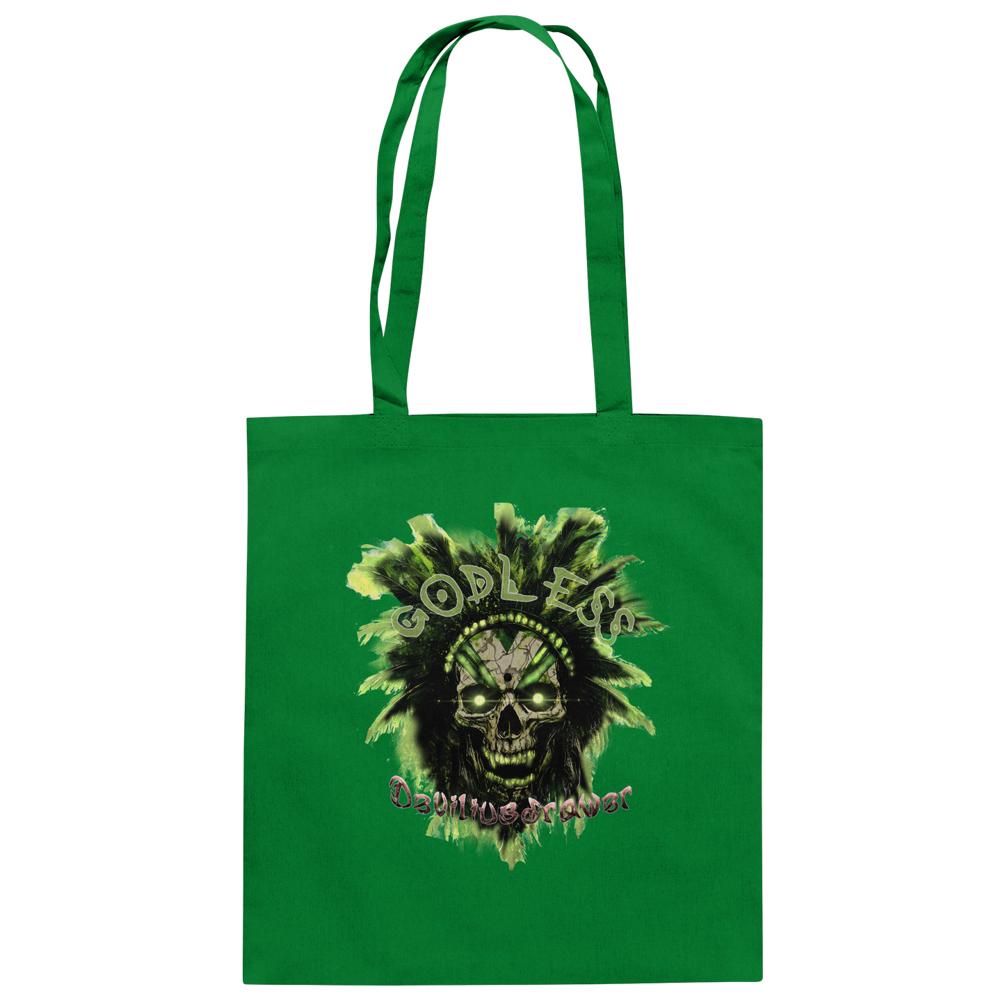 Deviliusdrawer Godless Skull - Baumwolltasche