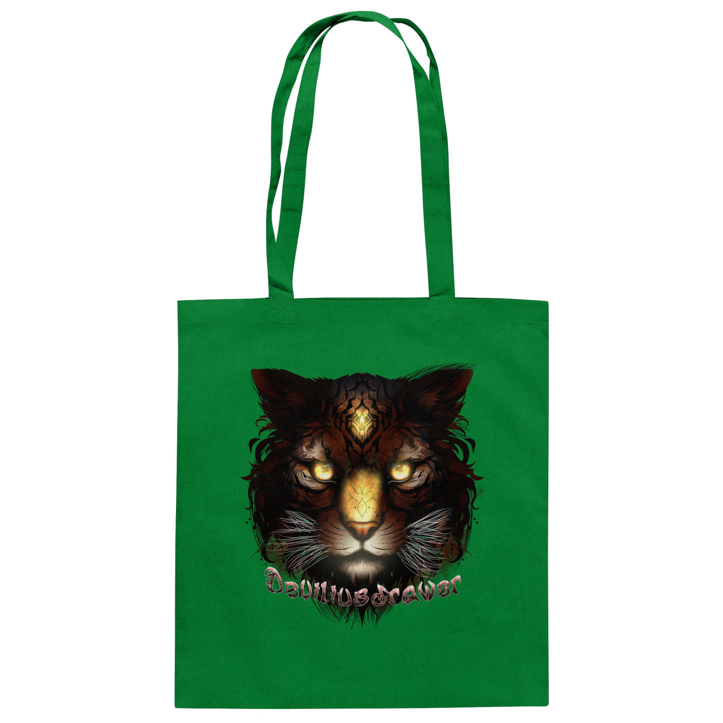 Deviliusdrawer Gold Tigercat - Baumwolltasche