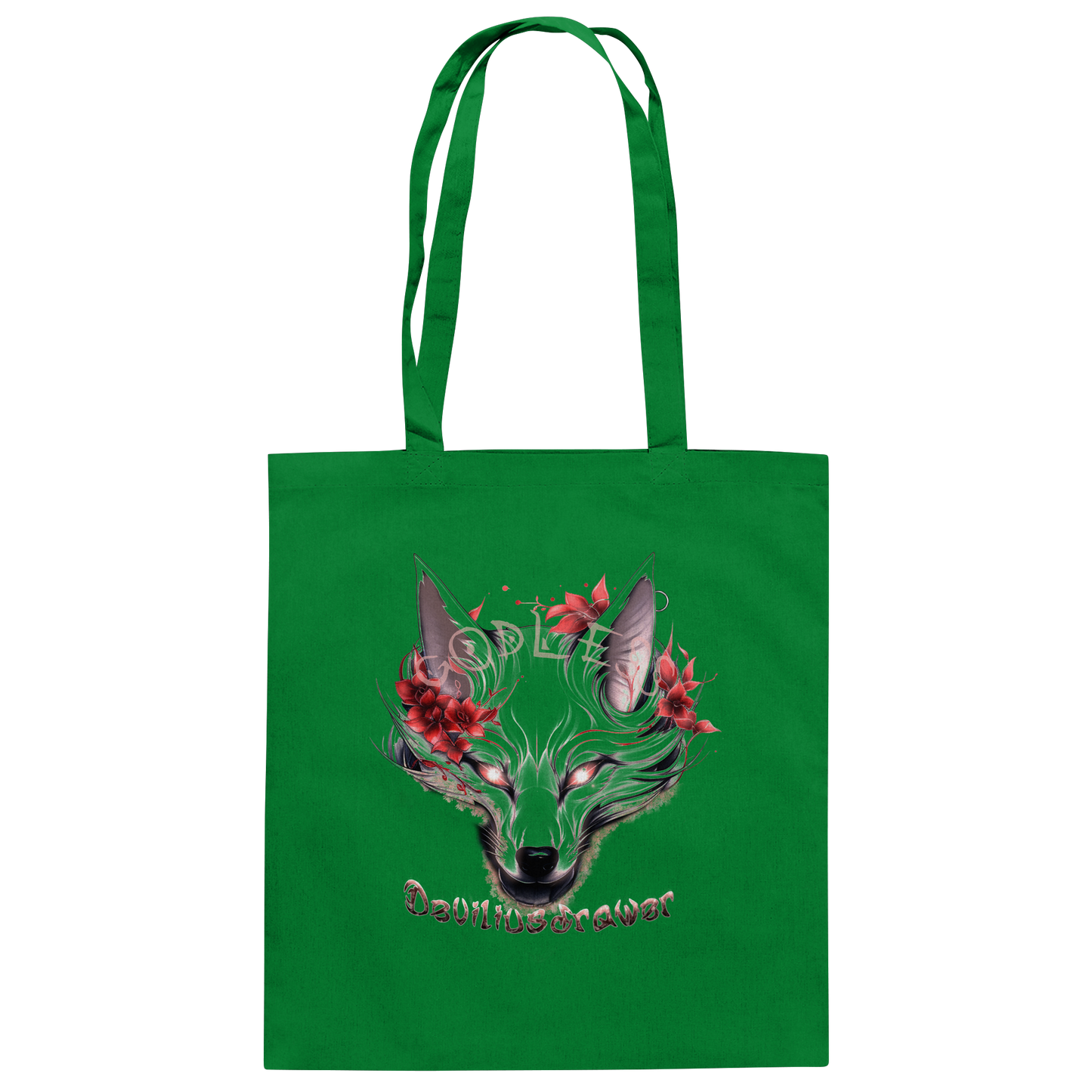 Deviliusdrawer Kitsune Wolf - Baumwolltasche