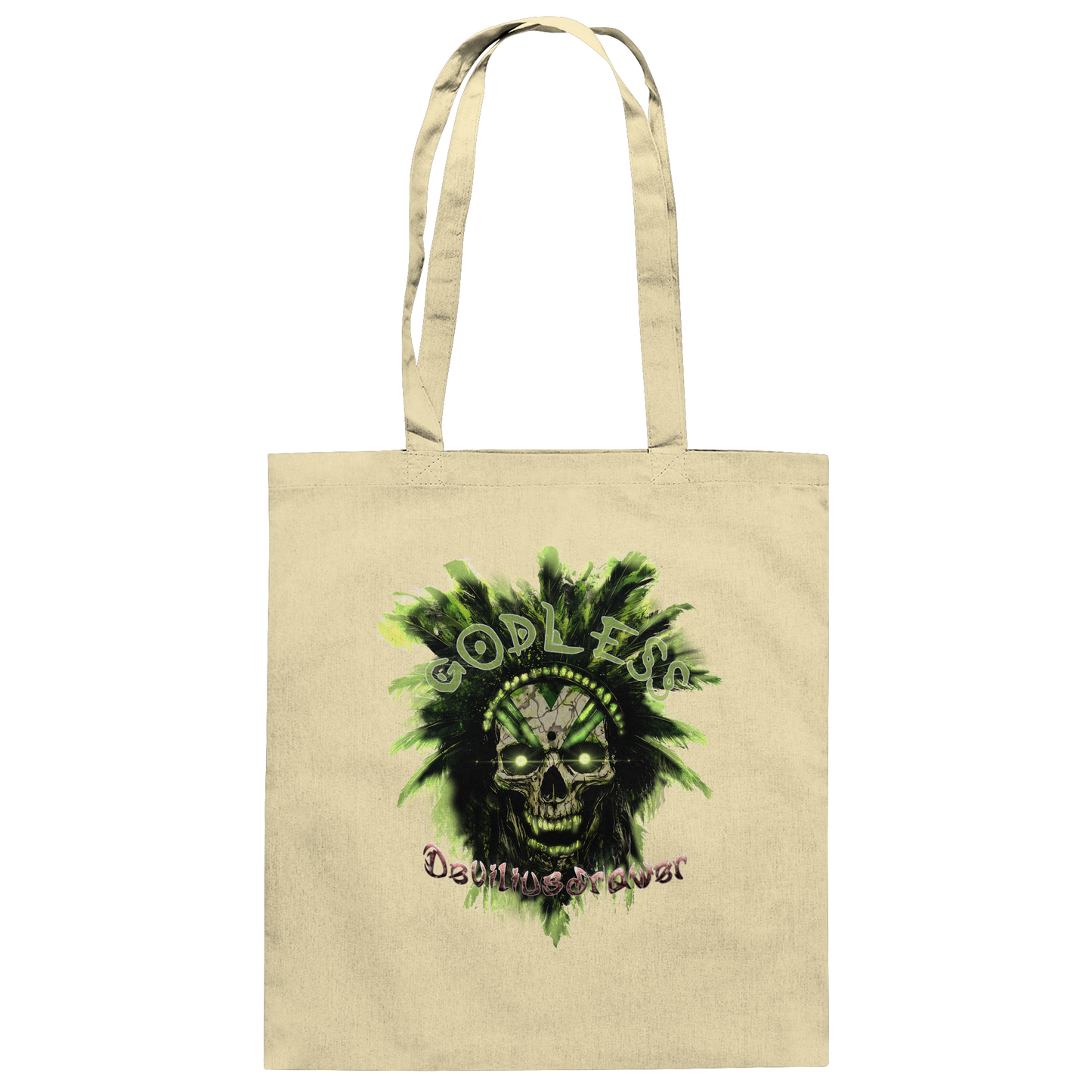 Deviliusdrawer Godless Skull - Baumwolltasche