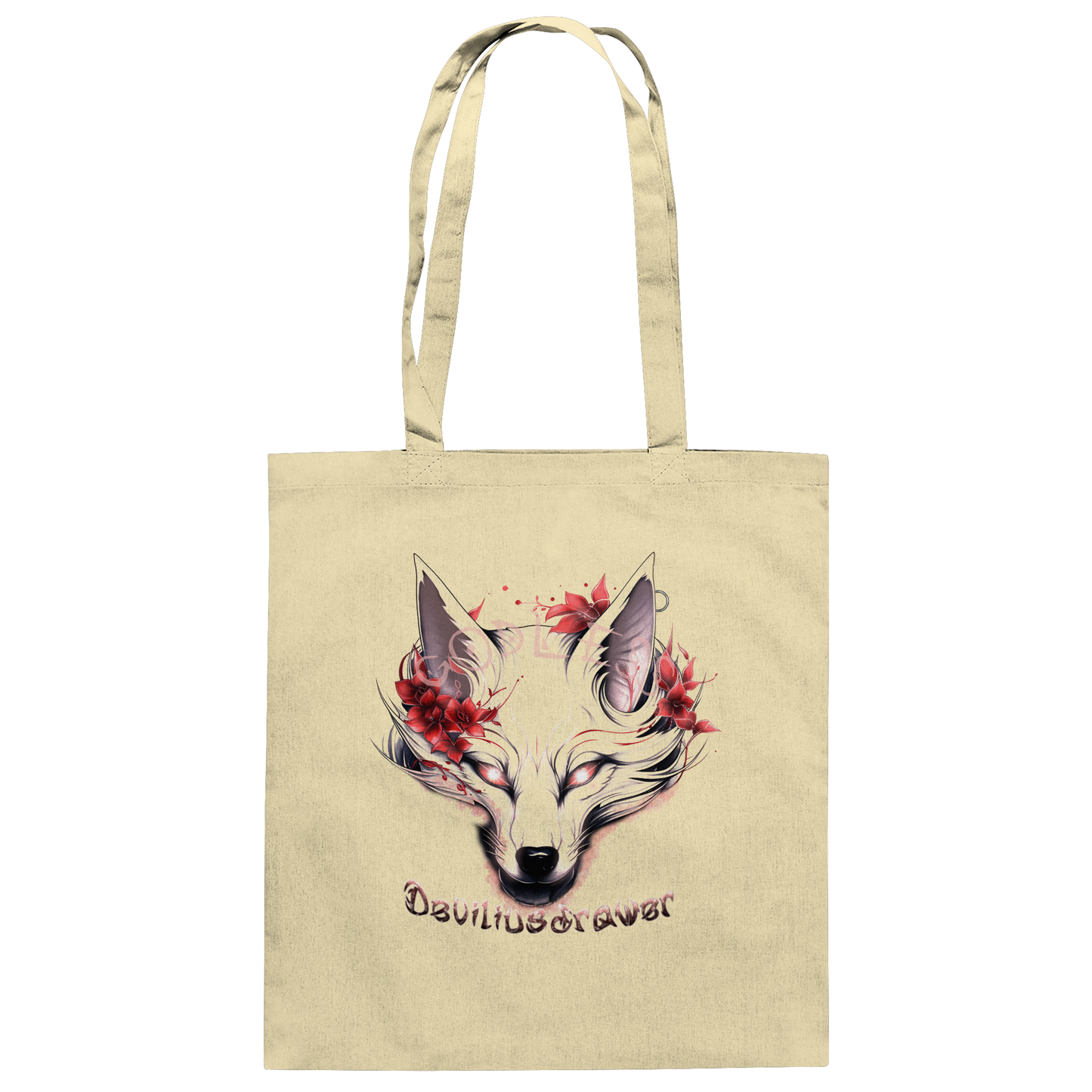 Deviliusdrawer Kitsune Wolf - Baumwolltasche
