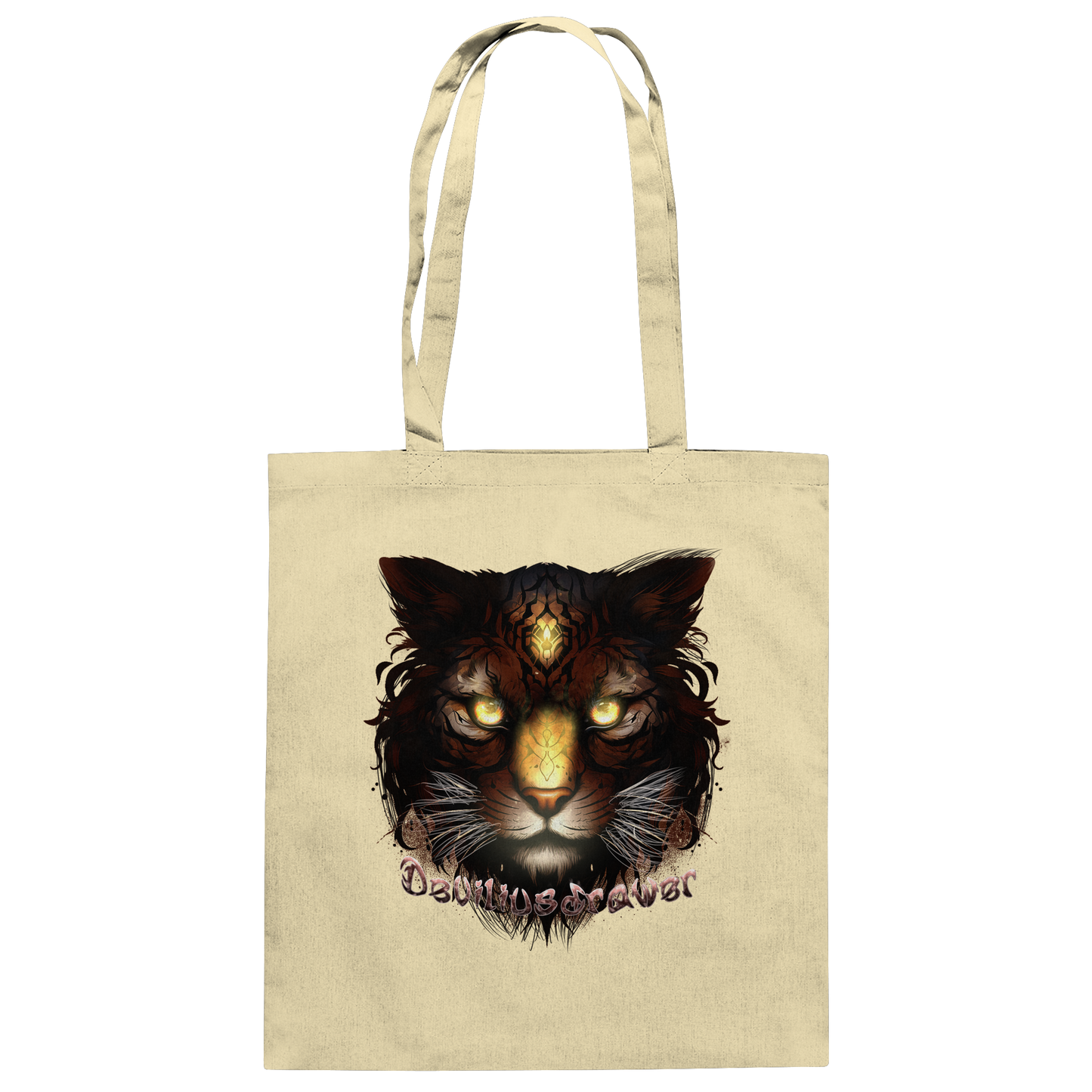 Deviliusdrawer Gold Tigercat - Baumwolltasche