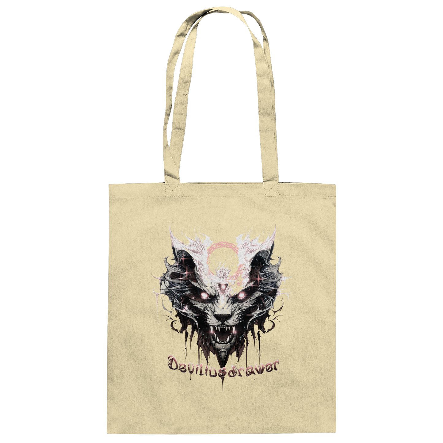 Deviliusdrawer Demonic Glow Cat - Baumwolltasche