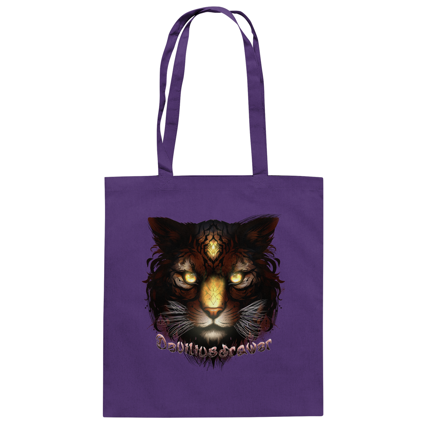 Deviliusdrawer Gold Tigercat - Baumwolltasche