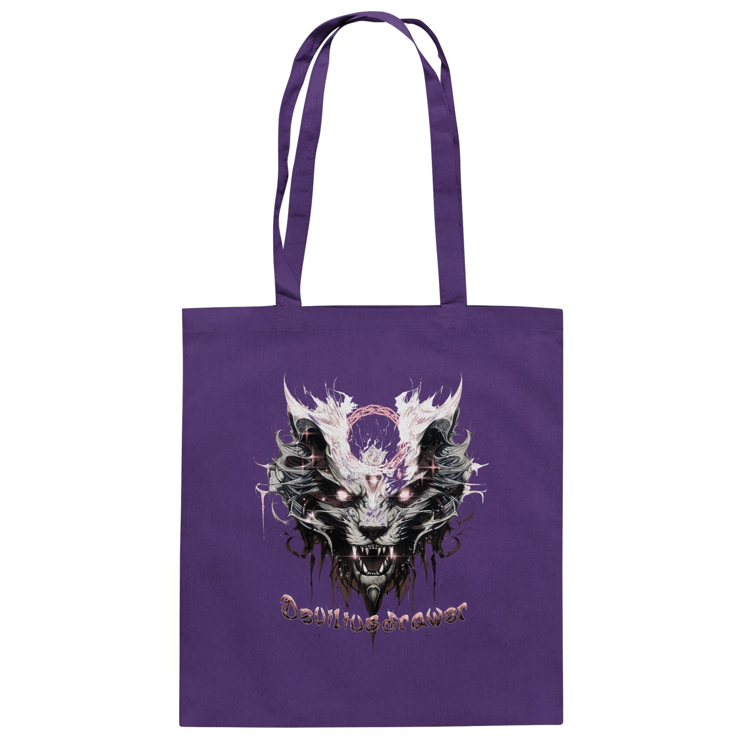 Deviliusdrawer Demonic Glow Cat - Baumwolltasche