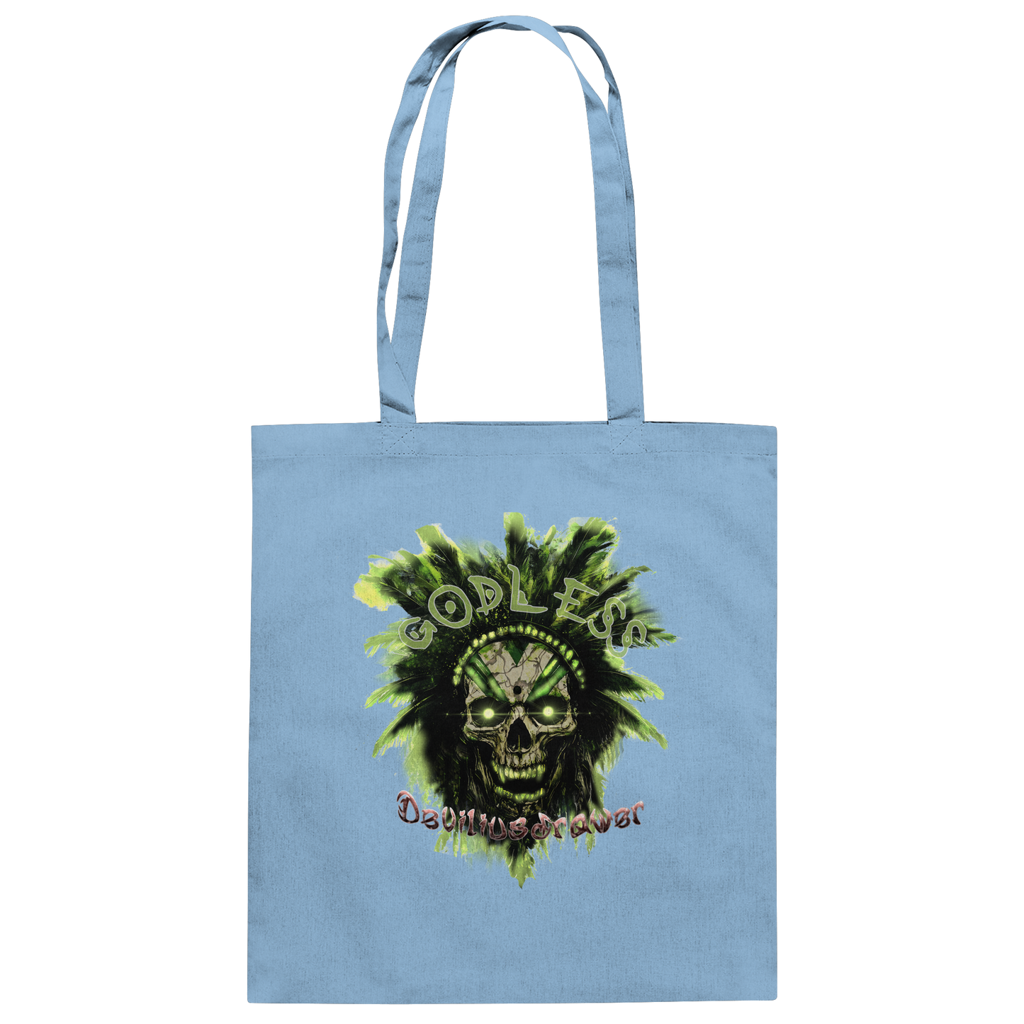 Deviliusdrawer Godless Skull - Baumwolltasche