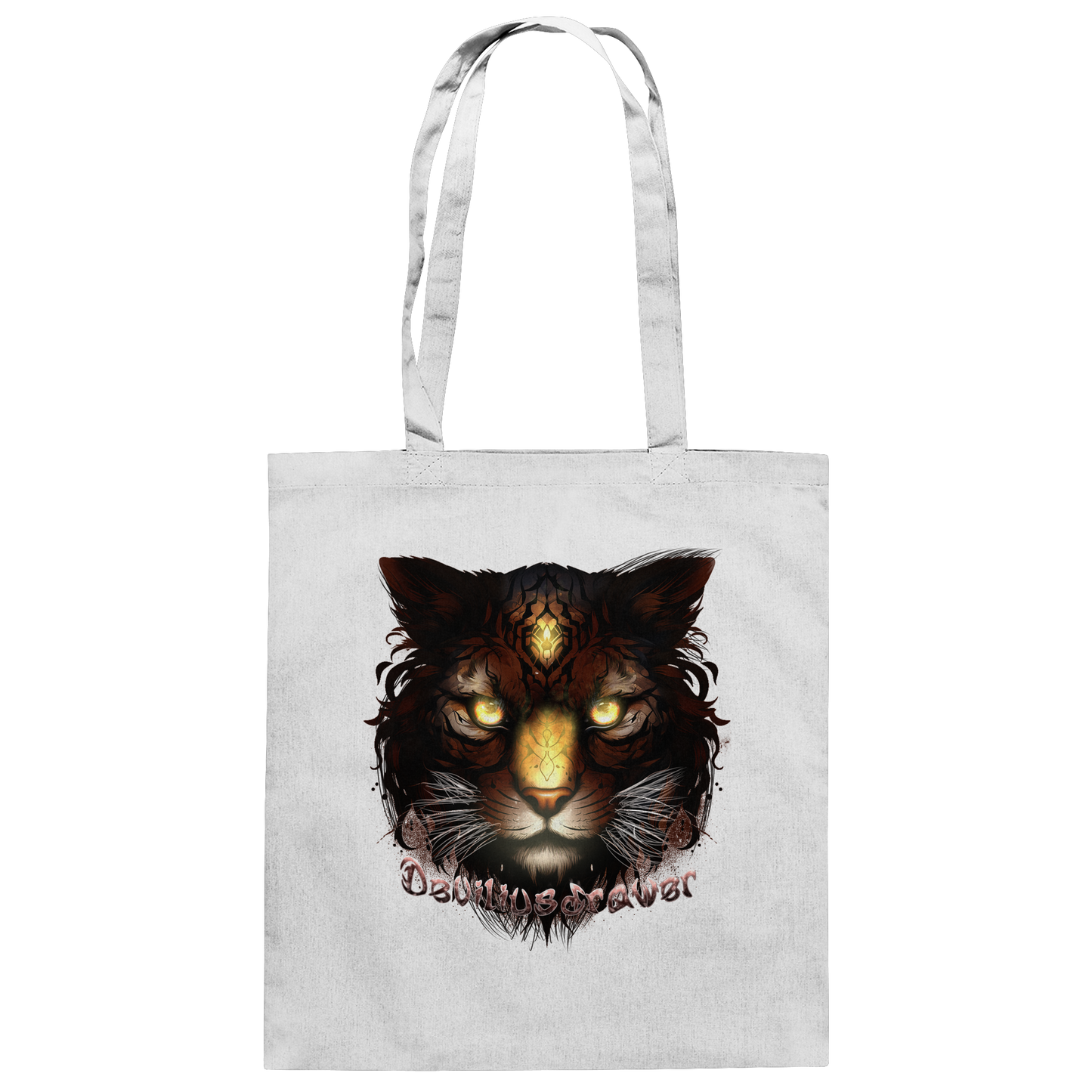 Deviliusdrawer Gold Tigercat - Baumwolltasche