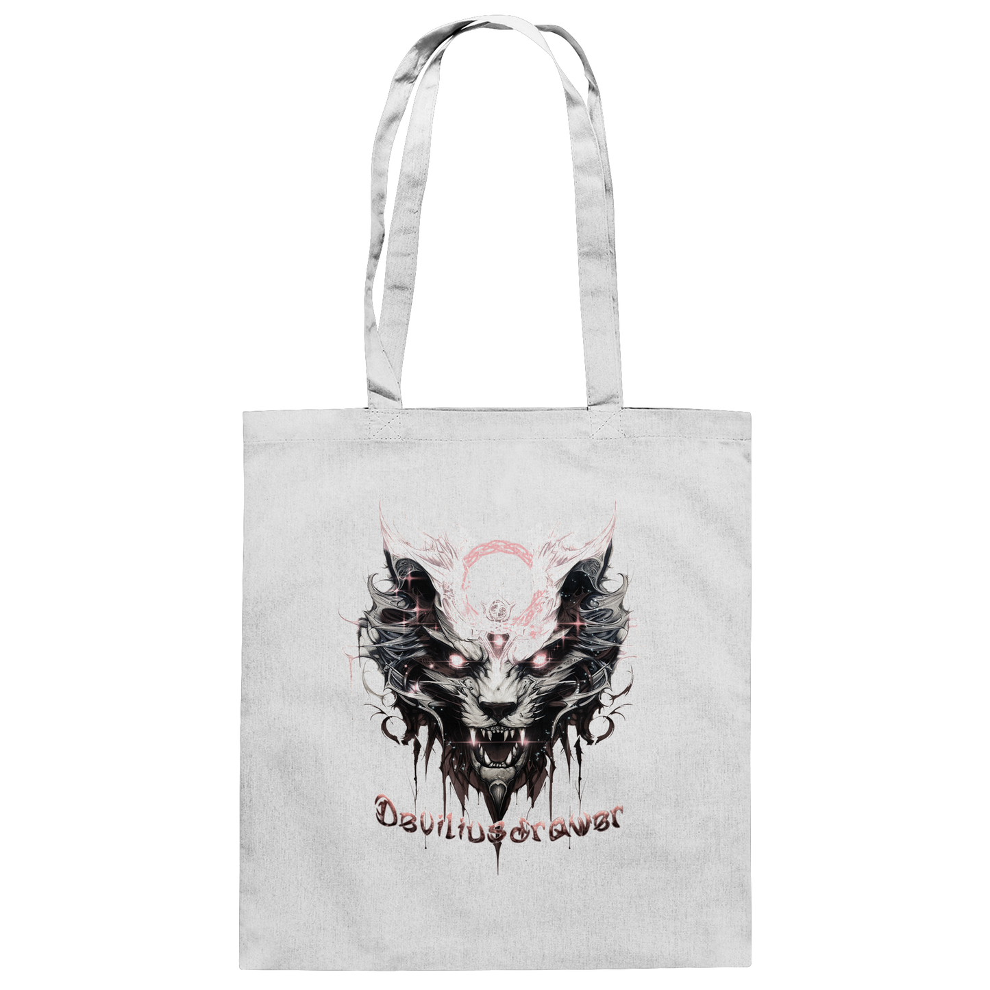 Deviliusdrawer Demonic Glow Cat - Baumwolltasche