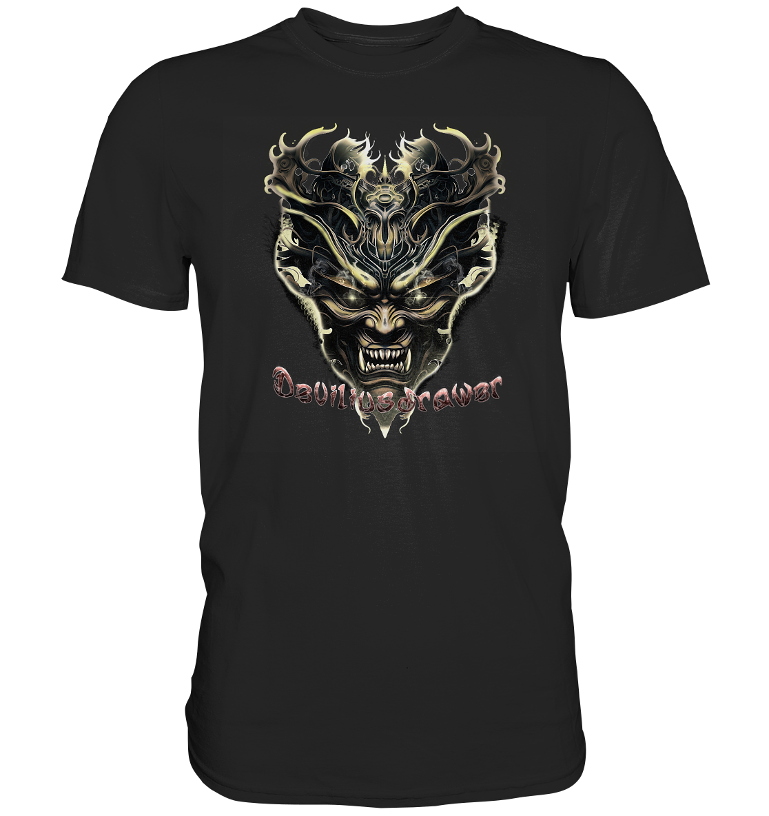 Couple Wear Golden Demon Vampire - Classic and Ladys Premium T-Shirt