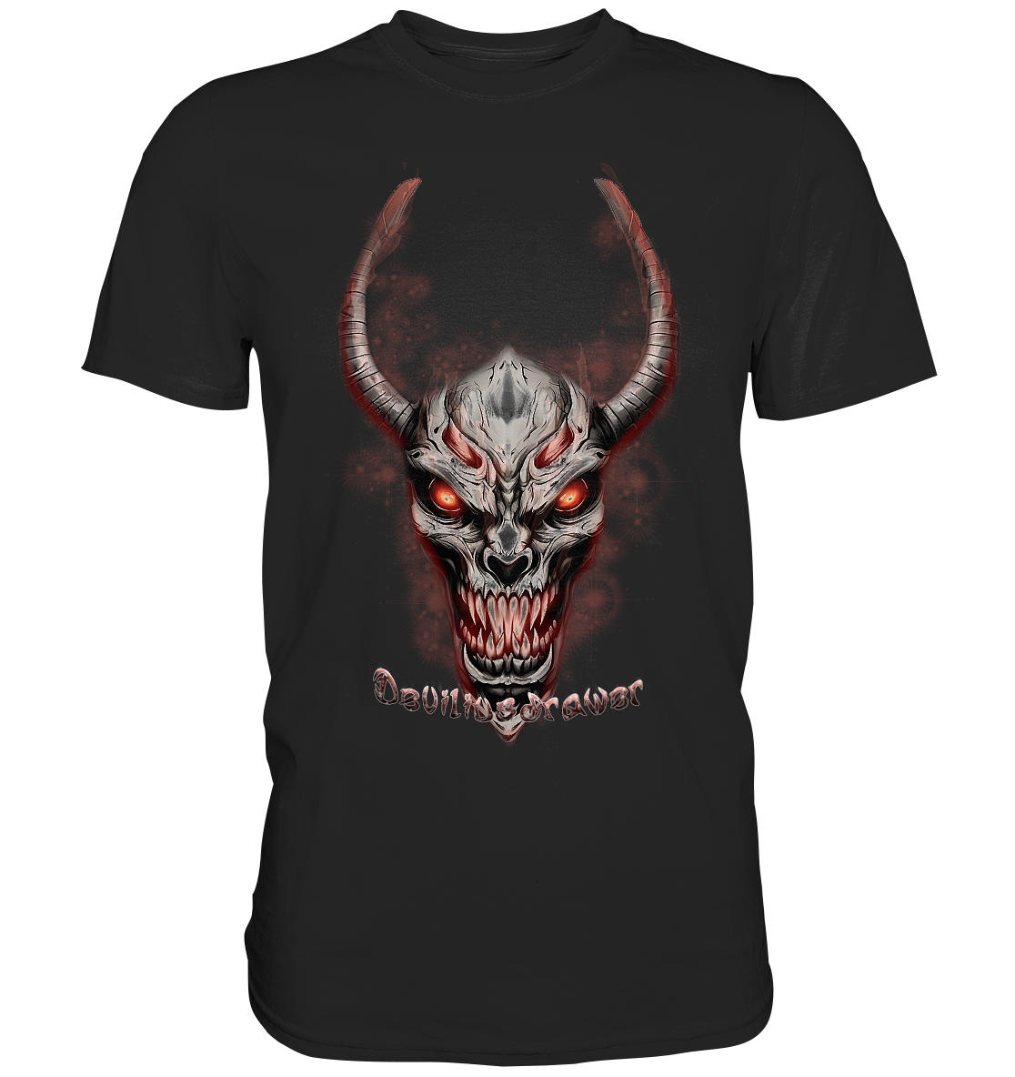 Couple Wear Red Eyed Skeleton - Classic and Ladys Premium T-Shirt