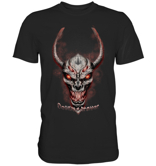 Couple Wear Red Eyed Skeleton - Classic and Ladys Premium T-Shirt
