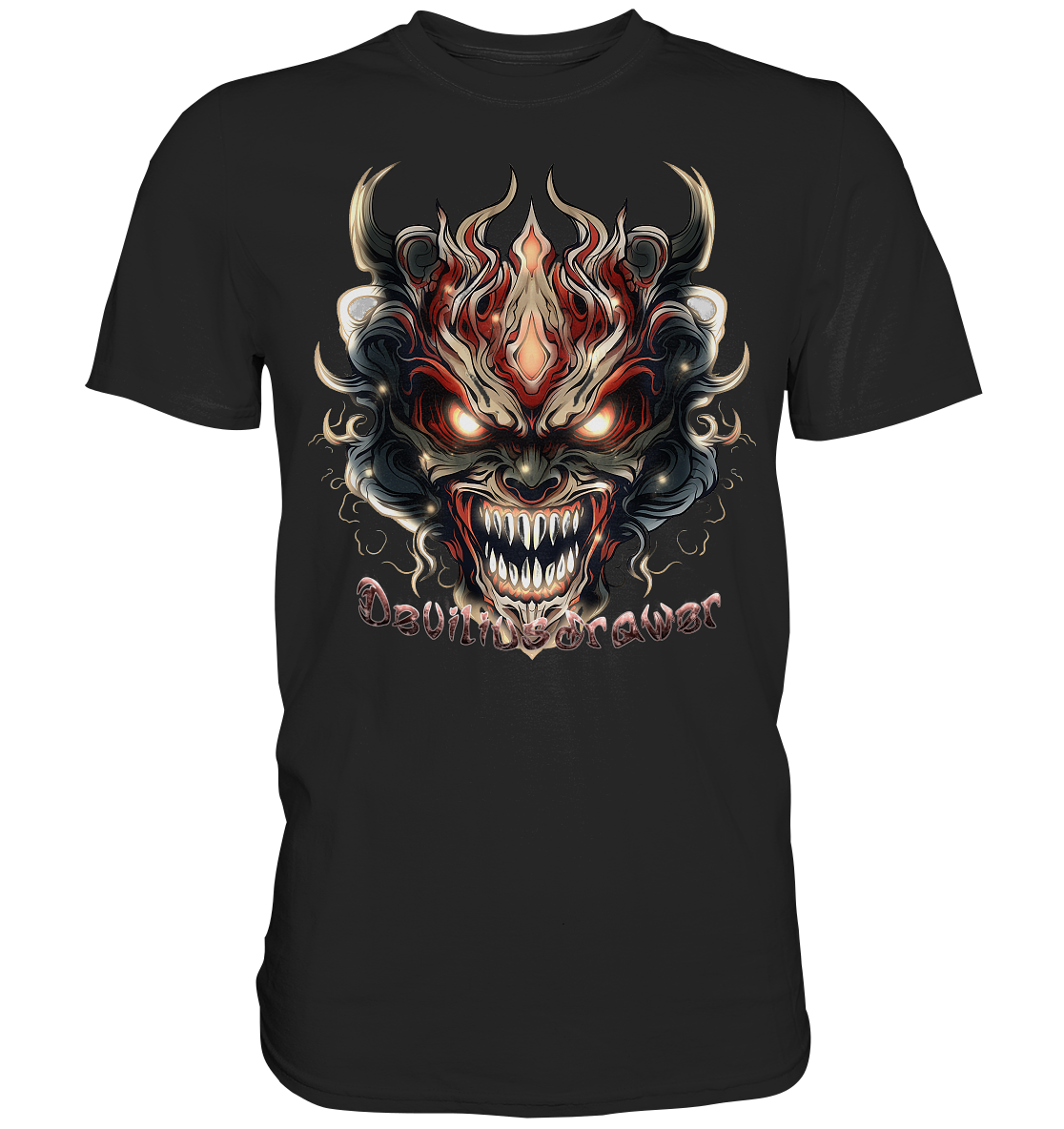 Couple Wear Evil Vamp Mask - Classic and Ladys Premium T-Shirt