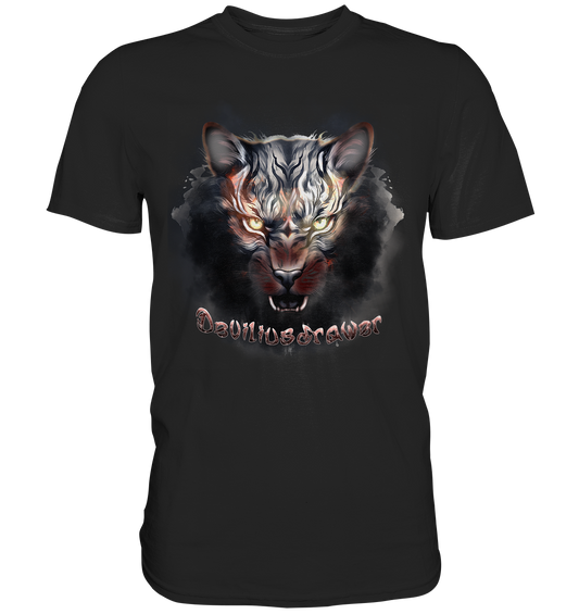 Couple Wear Smoke Tiger - Classic and Ladys Premium T-Shirt