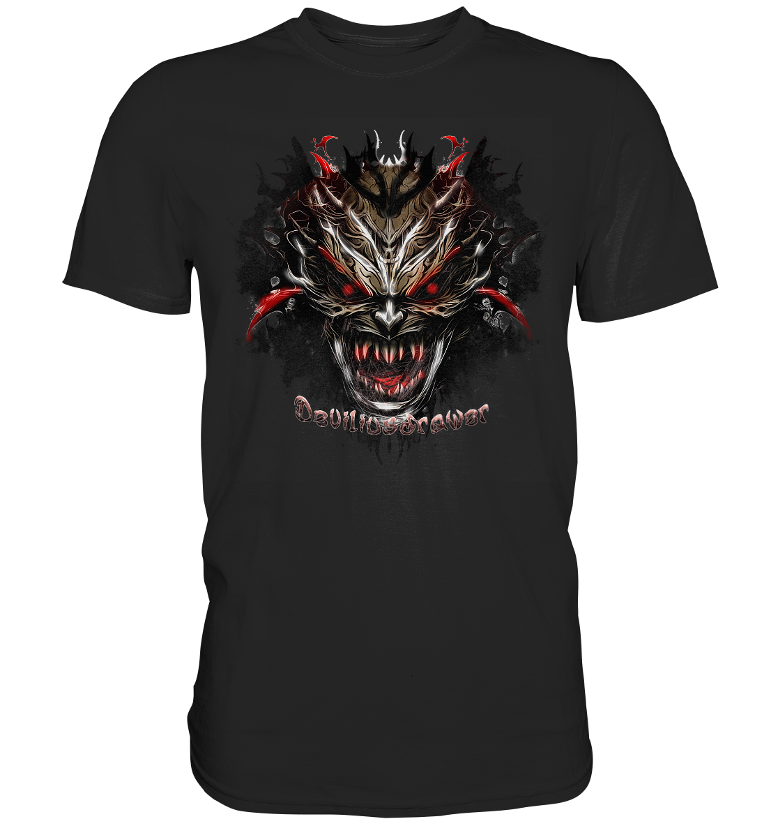 Couple Wear Dark Redeyed Devil - Classic and Ladys Premium T-Shirt