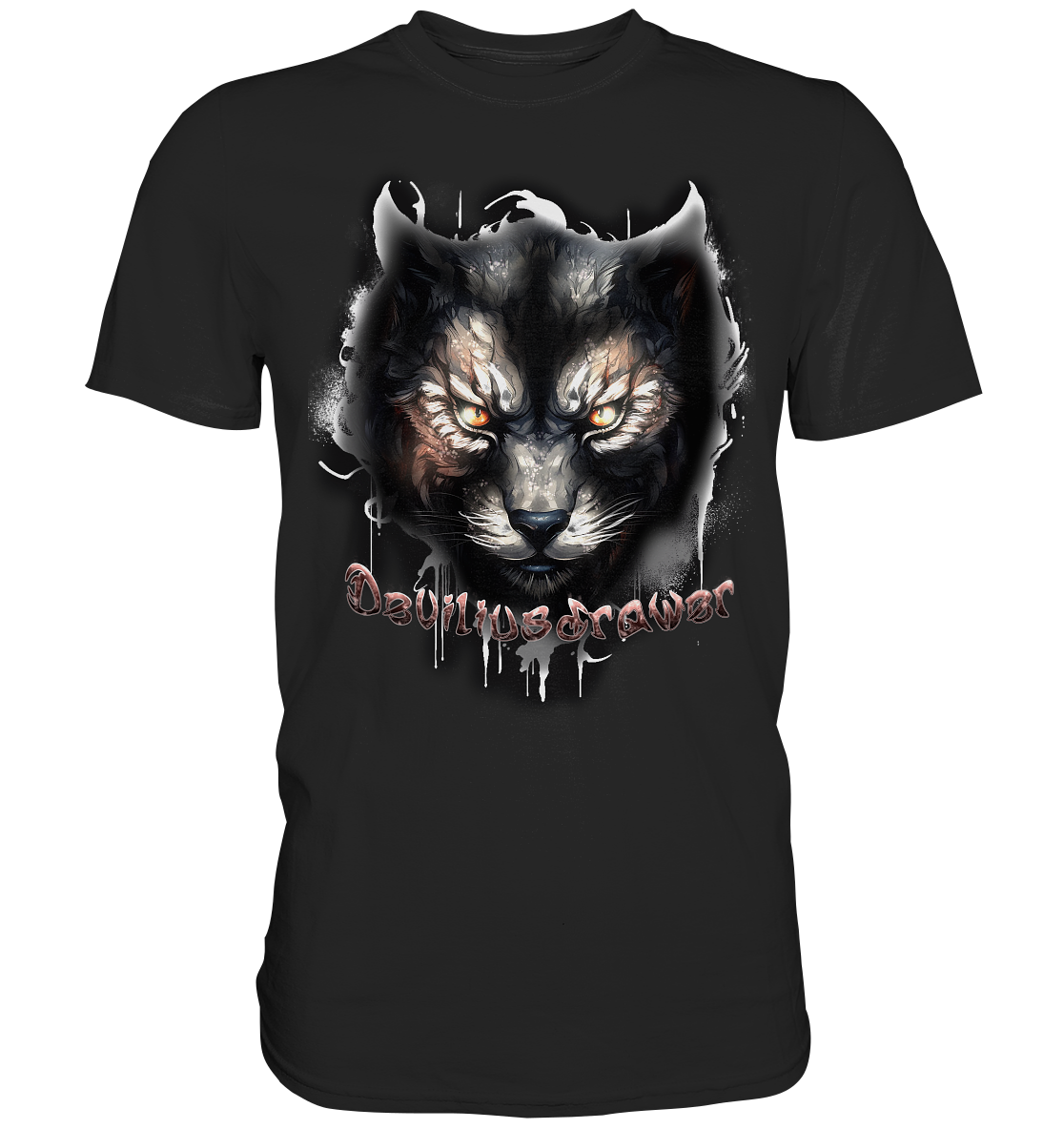 Couple Wear Vampire Cat - Classic and Ladys Premium T-Shirt