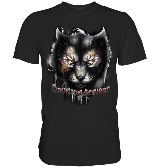 Couple Wear Vampire Cat - Classic and Ladys Premium T-Shirt