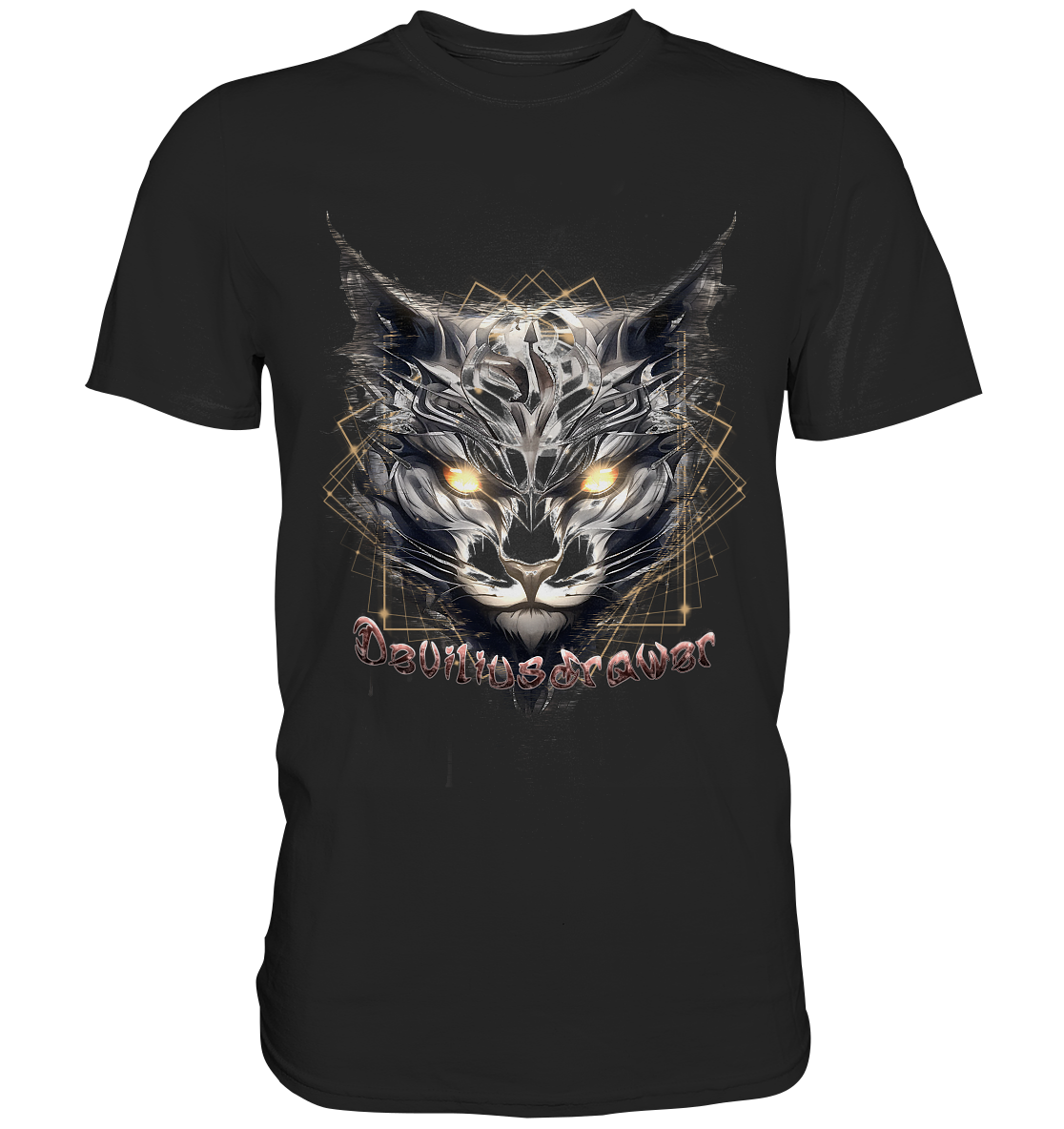 Couple Wear Magician Cat - Classic and Ladys Premium T-Shirt
