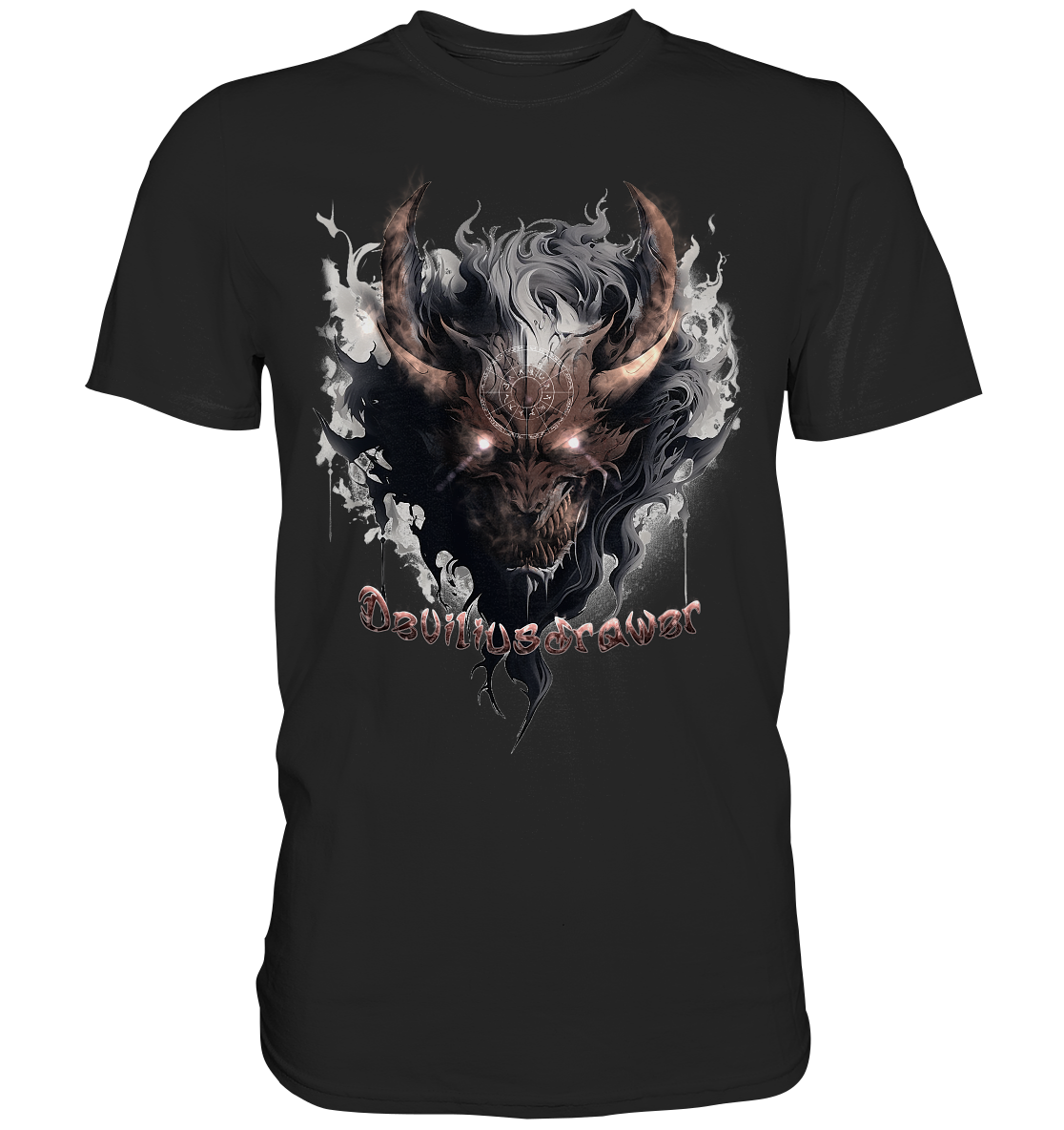 Couple Wear Magic Redeyed Demon - Classic and Ladys Premium T-Shirt