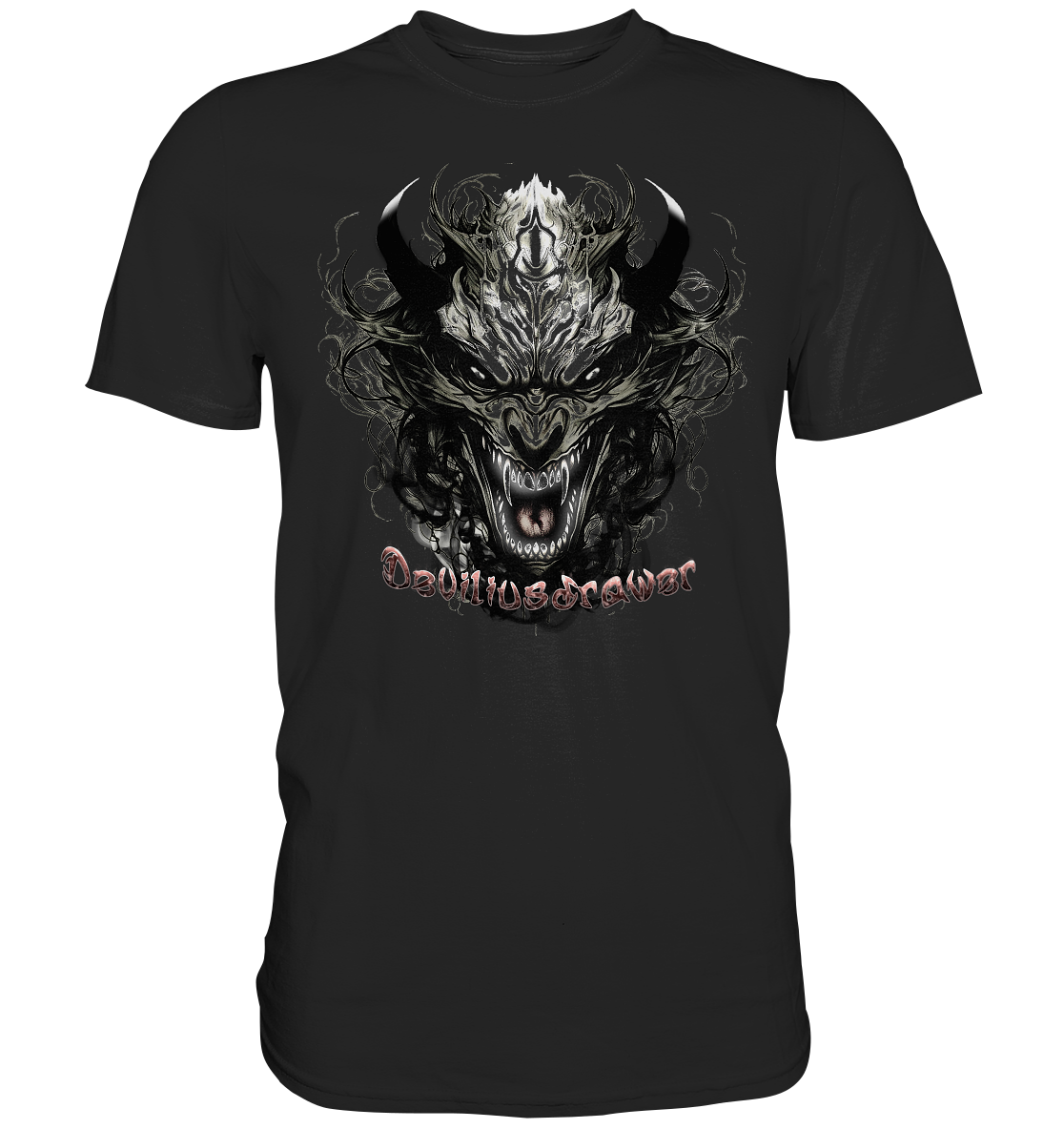 Couple Wear Devil Vampire - Classic and Ladys Premium T-Shirt