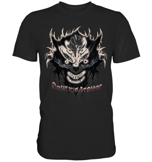 Couple Wear Crazy Glow Devil - Classic and Ladys Premium T-Shirt