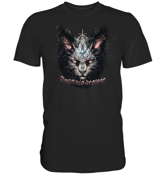 Couple Wear Myshtical Redeyed Cat - Classic and Ladys Premium T-Shirt