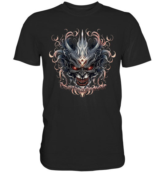 Couple Wear Demon Mask - Classic and Ladys Premium T-Shirt