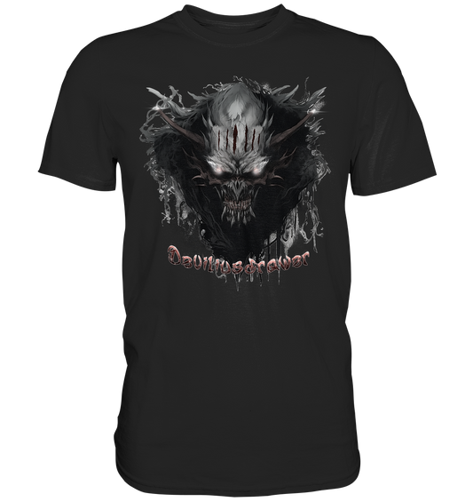 Couple Wear Dark Smoke Demon - Classic and Ladys Premium T-Shirt