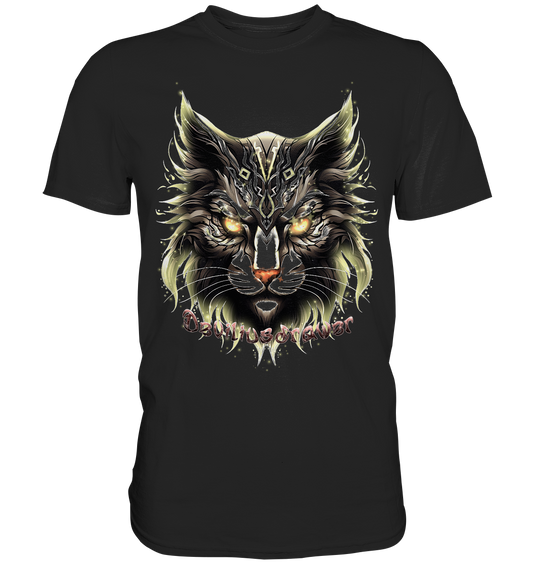 Couple Wear Golden Cat - Classic and Ladys Premium T-Shirt