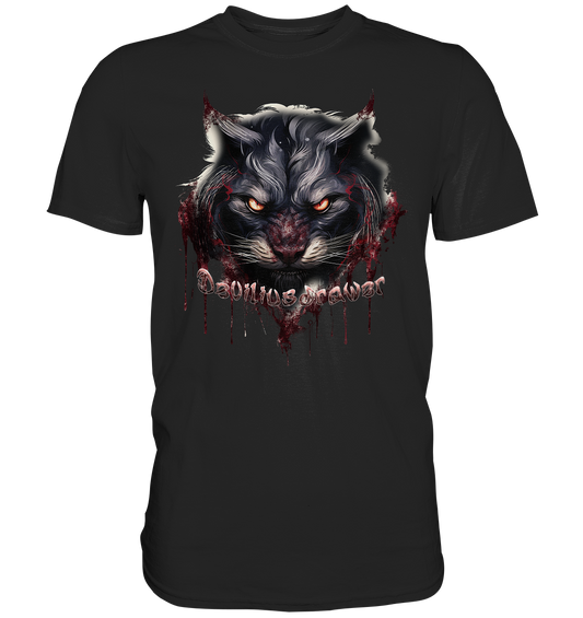 Couple Wear Badass Cat - Classic and Ladys Premium T-Shirt