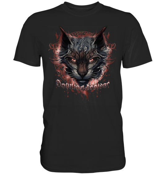 Couple Wear Devil Cat - Classic and Ladys Premium T-Shirt