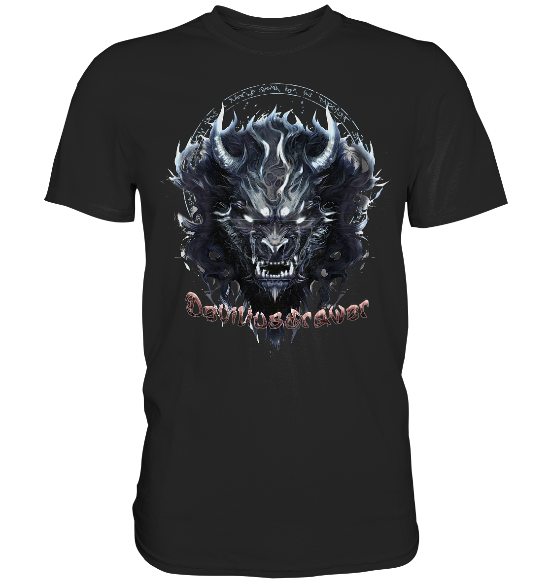 Couple Wear Dark Wolf Mask - Classic and Ladys Premium T-Shirt
