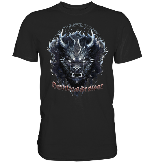 Couple Wear Dark Wolf Mask - Classic and Ladys Premium T-Shirt