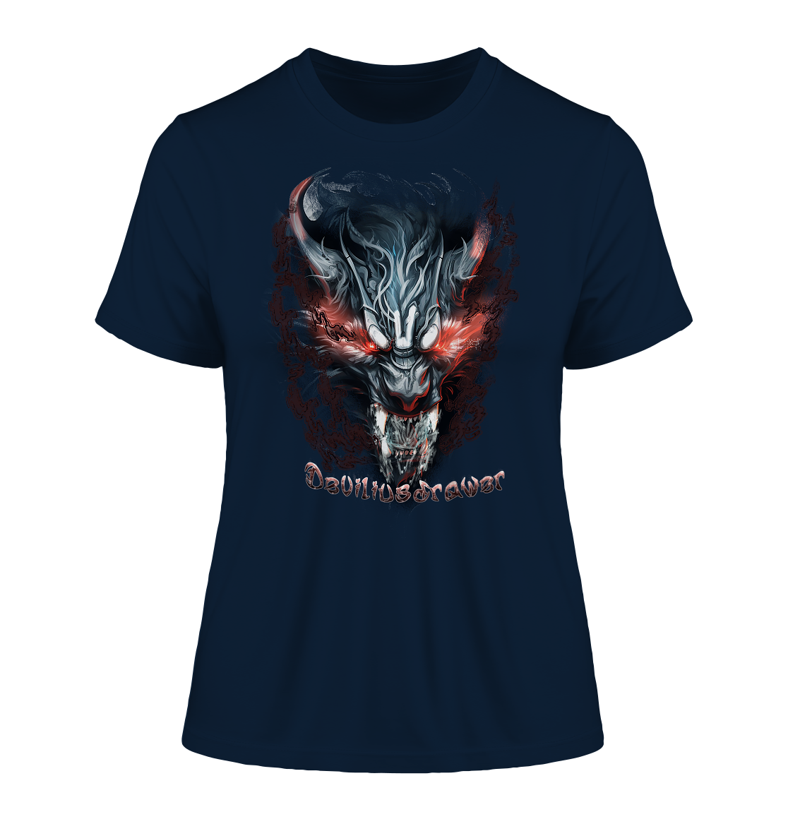 Deviliusdrawer Beast Wolf - Fitted Ladies Organic Shirt